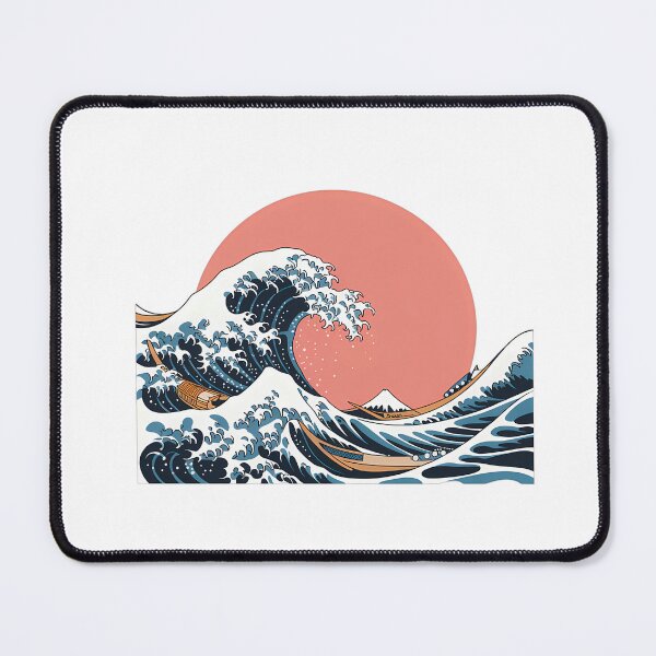 Item preview, Minimalist Blue Wave in Pink Circle designed and sold by NiftyWrx.