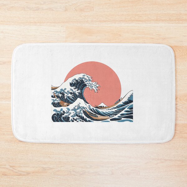 Item preview, Minimalist Blue Wave in Pink Circle designed and sold by NiftyWrx.