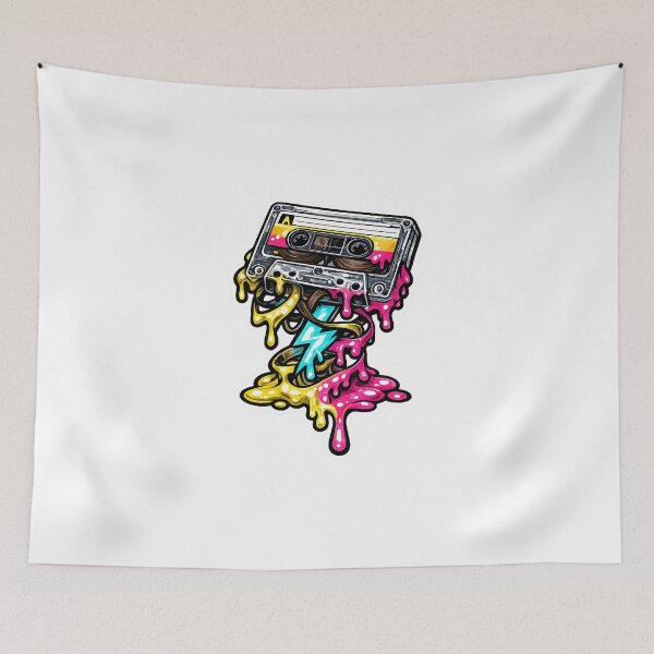 Item preview, Dripping Neon Mixtape Cassette designed and sold by VintageArto.
