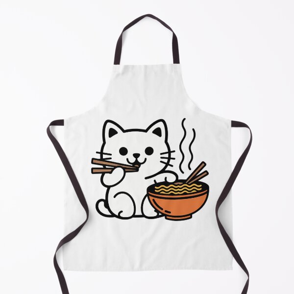Item preview, Cute Cat Eating Ramen designed and sold by NiftyWrx.