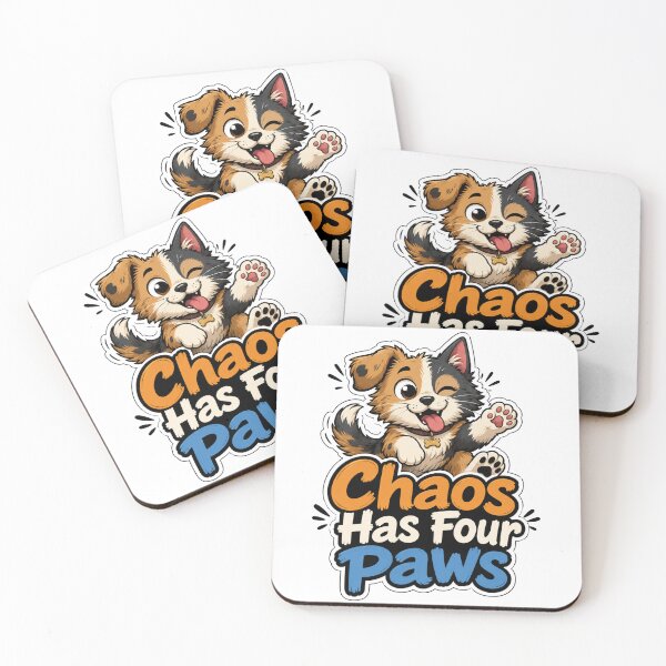 Item preview, Chaos Has Four Paws Dog Cat Shirt designed and sold by oddpawstudio.