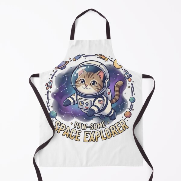 Item preview, Cute Space Cat - Astronaut Cat Kawaii Space Explorer designed and sold by Stickerhaus2.