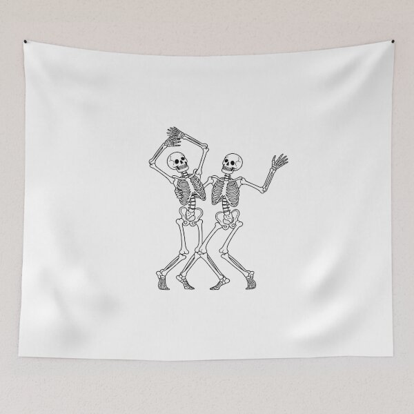 Item preview, Dancing Skeletons Halloween Art designed and sold by NiftyWrx.