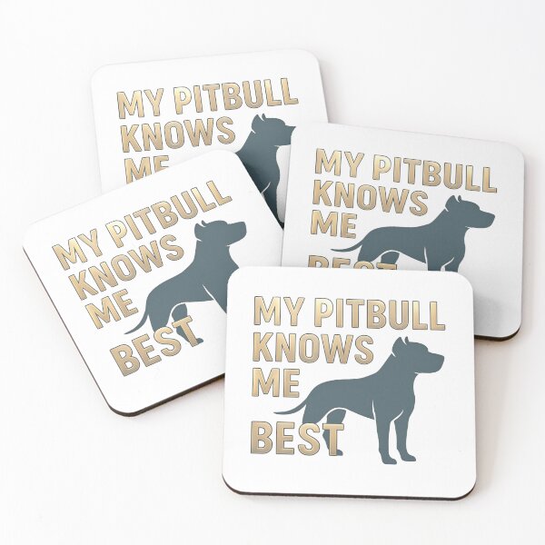 Item preview, My Pitbull Knows Me Best - 3D Gold Metallic Typography with Minimalist Silhouette designed and sold by My Pitbull Place.