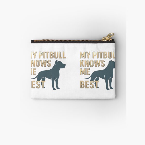 Item preview, My Pitbull Knows Me Best - 3D Gold Metallic Typography with Minimalist Silhouette designed and sold by My Pitbull Place.