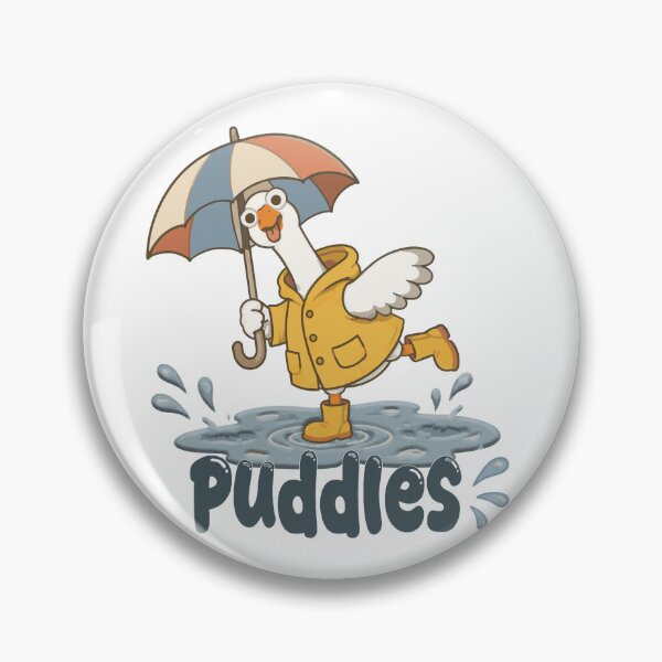 Aperçu de l'œuvre Des flaques d'eau dans une flaque d'eau avec le mot « flaques d'eau » créée et vendue par PuddlesDesigns.