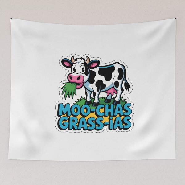 Item preview, Moo-chas Grass-ias Cow Fun designed and sold by NiftyWrx.