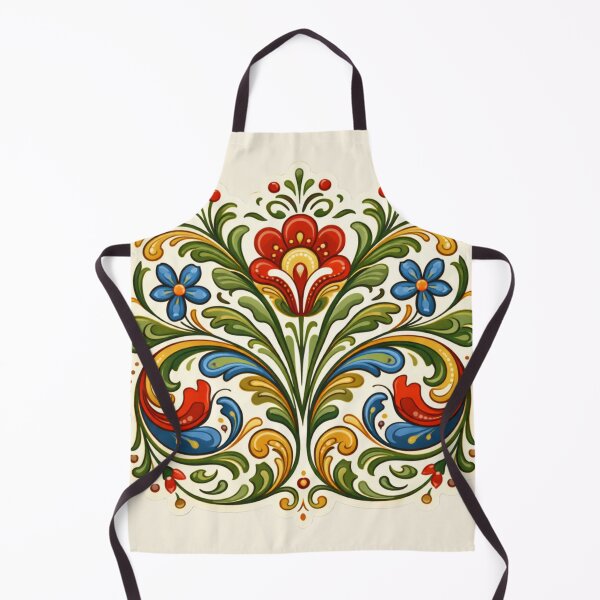 Item preview, Norwegian Rosemaling Floral Scandinavian Folk Art designed and sold by Myra365Art.