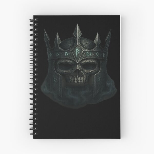 Item preview, Viking Skeleton King Crown Glowing Teal Runes Helmet designed and sold by Mythborn Saga.