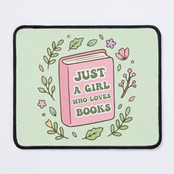 Item preview, Just a girl who loves books - girly bookish aesthetic - gift for girl designed and sold by Fantasy Cache.