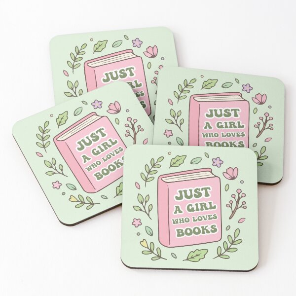 Item preview, Just a girl who loves books - girly bookish aesthetic - gift for girl designed and sold by Fantasy Cache.