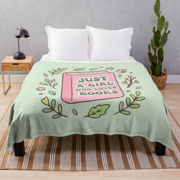 Item preview, Just a girl who loves books - girly bookish aesthetic - gift for girl designed and sold by Fantasy Cache.