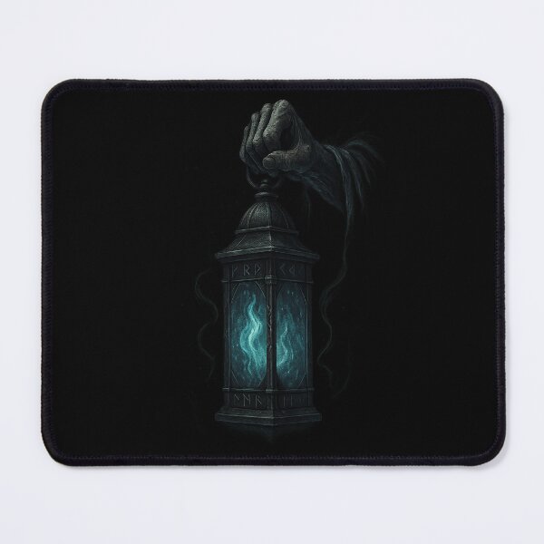 Item preview, Oathbreakers Lantern Ghostly Teal Flame Norse Runes Hand designed and sold by Mythborn Saga.