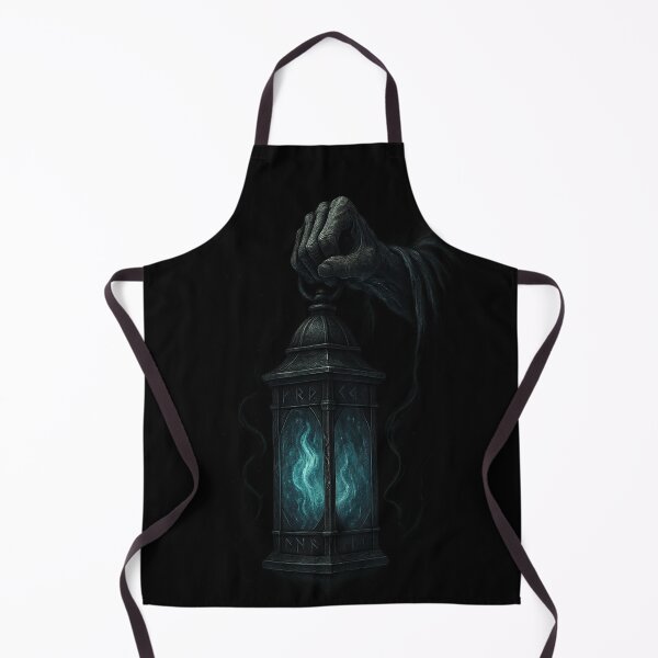 Item preview, Oathbreakers Lantern Ghostly Teal Flame Norse Runes Hand designed and sold by Mythborn Saga.