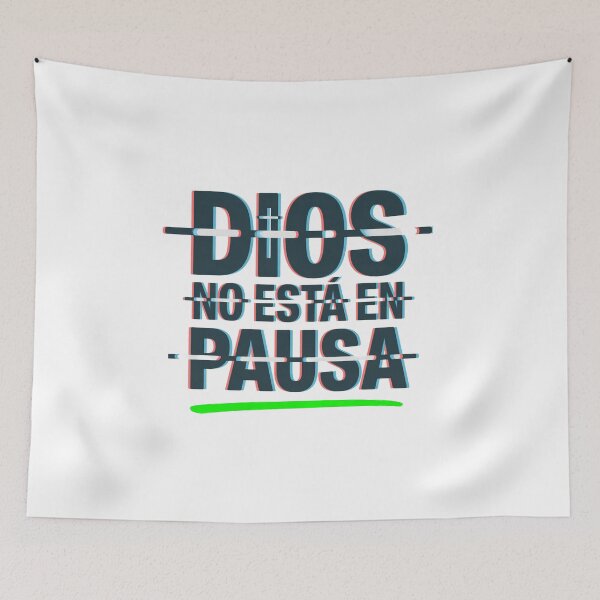 Item preview, God Is Not On Pause - Spanish Christian T-Shirt | Bold Glitch Faith Latino Gift designed and sold by EvolusionPro.