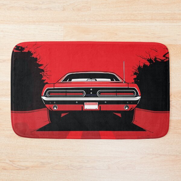 Item preview, Red Classic Muscle Car Sunset Rear View designed and sold by RamyGallery.
