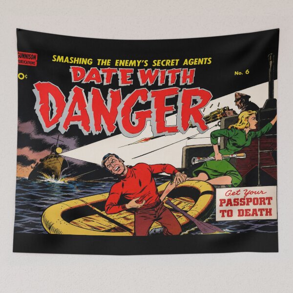 Item preview, Vintage Spy Comic Retro Action Cover for Pulp Adventure Fans designed and sold by RickE.