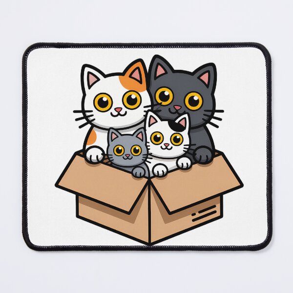 Item preview, Cute Cat Box Friends designed and sold by NiftyWrx.