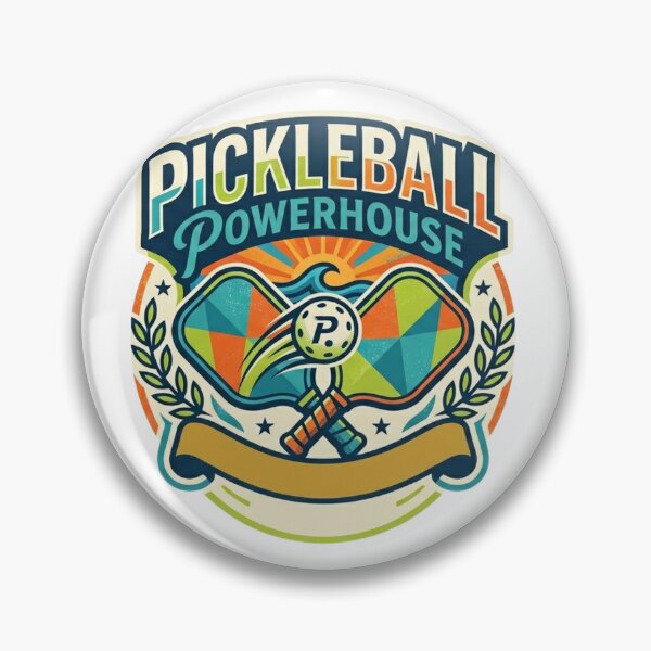 Item preview, Pickleball Powerhouse Retro Shield | Ace The Court Sports Aesthetic designed and sold by Wear Sculpt.