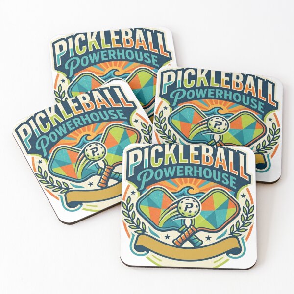 Item preview, Pickleball Powerhouse Retro Shield | Ace The Court Sports Aesthetic designed and sold by Wear Sculpt.