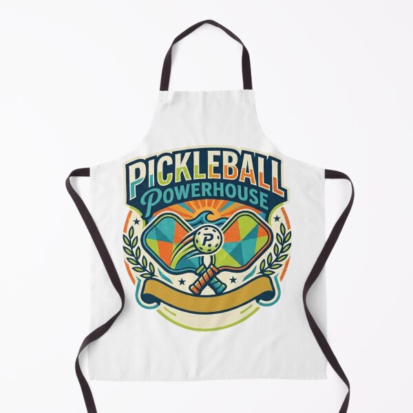 Item preview, Pickleball Powerhouse Retro Shield | Ace The Court Sports Aesthetic designed and sold by Wear Sculpt.