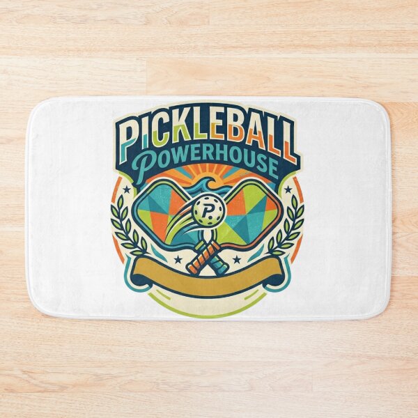 Item preview, Pickleball Powerhouse Retro Shield | Ace The Court Sports Aesthetic designed and sold by Wear Sculpt.