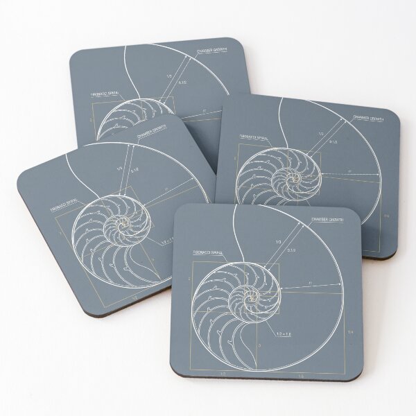 Item preview, Nautilus Shell Golden Ratio - Geometric Nature Art designed and sold by MarVan-Prints.