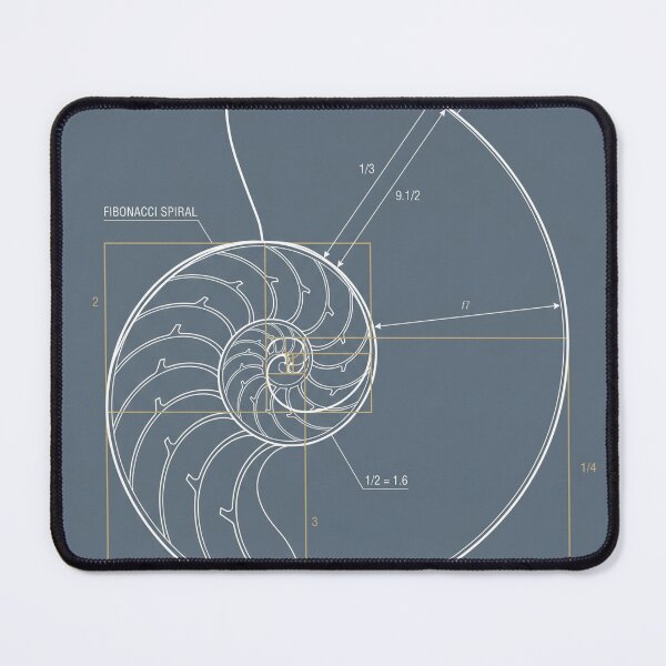 Item preview, Nautilus Shell Golden Ratio - Geometric Nature Art designed and sold by MarVan-Prints.
