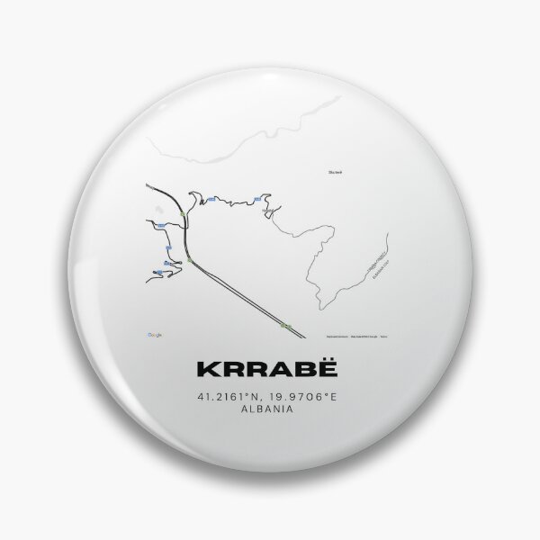 Item preview, Krrabë Minimalist Map Design | Albania Mountain Road Map Art designed and sold by RM-Journey.
