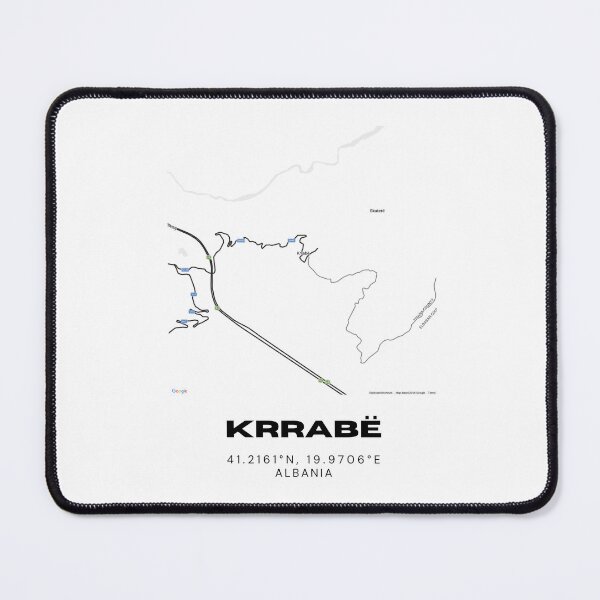 Item preview, Krrabë Minimalist Map Design | Albania Mountain Road Map Art designed and sold by RM-Journey.
