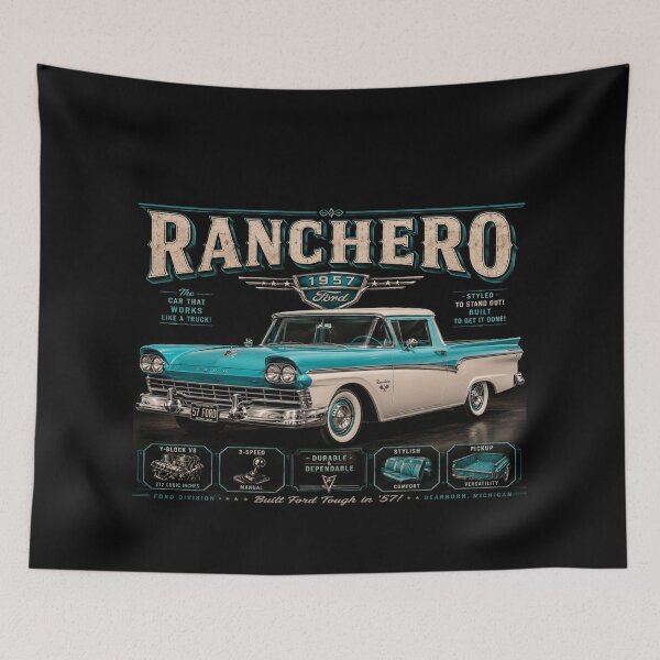 Item preview, 1957 Ranchero Car-Truck Pioneer Classic American Automotive Art designed and sold by TheArtOfCar.