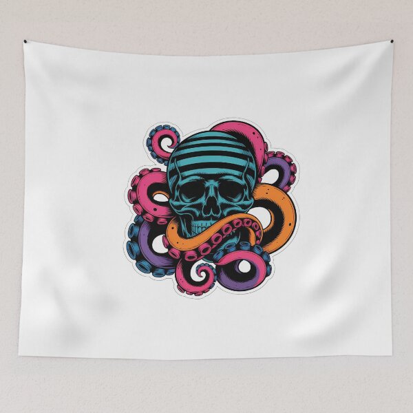 Item preview, Octopus Wrapped Skull Grunge Design designed and sold by NiftyWrx.