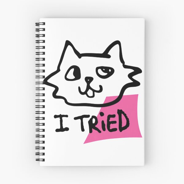 Item preview, I Tried Funny Cat Sticker | Ugly Cute Anti-Design Die Cut Sticker for Laptop designed and sold by CrystalCove11.
