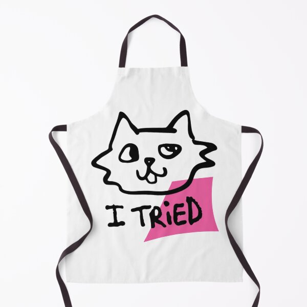 Item preview, I Tried Funny Cat Sticker | Ugly Cute Anti-Design Die Cut Sticker for Laptop designed and sold by CrystalCove11.
