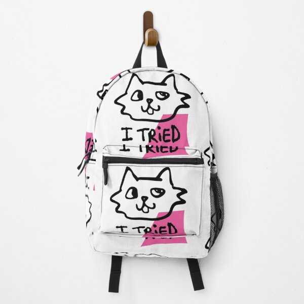 Item preview, I Tried Funny Cat Sticker | Ugly Cute Anti-Design Die Cut Sticker for Laptop designed and sold by CrystalCove11.