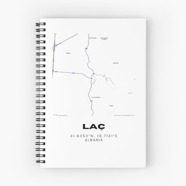 Item preview, Laç Minimalist Map Design | Albania Urban Street Map Art Print designed and sold by RM-Journey.