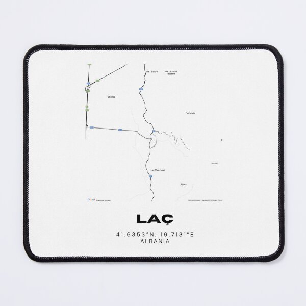 Item preview, Laç Minimalist Map Design | Albania Urban Street Map Art Print designed and sold by RM-Journey.