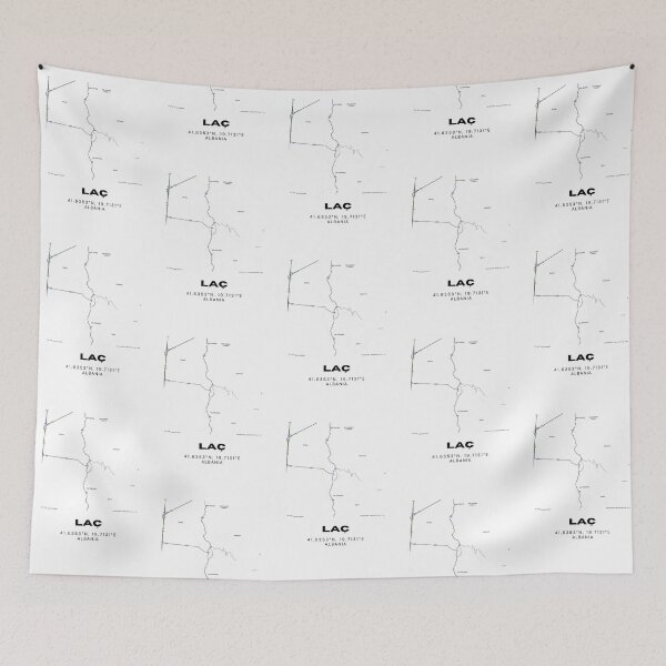 Item preview, Laç Minimalist Map Design | Albania Urban Street Map Art Print designed and sold by RM-Journey.