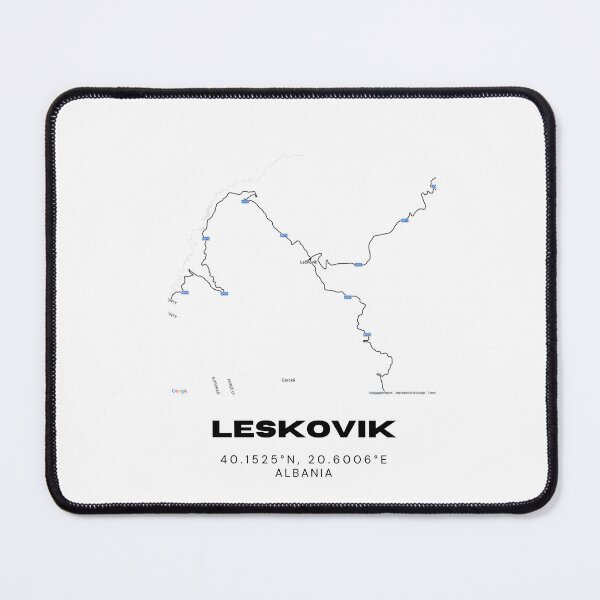 Item preview, Leskovik Minimalist Map Design | Southern Albania Town Map Art designed and sold by RM-Journey.