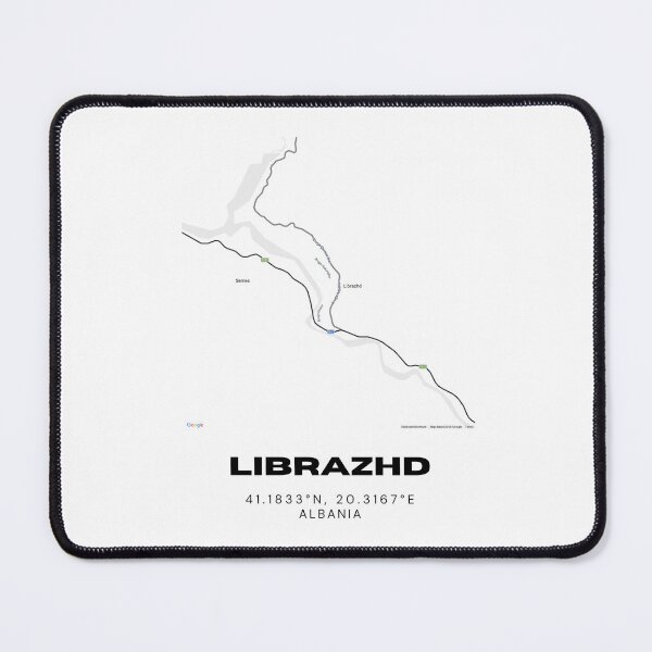 Item preview, Librazhd Minimalist Map Design | Albania Mountain City Map Art designed and sold by RM-Journey.