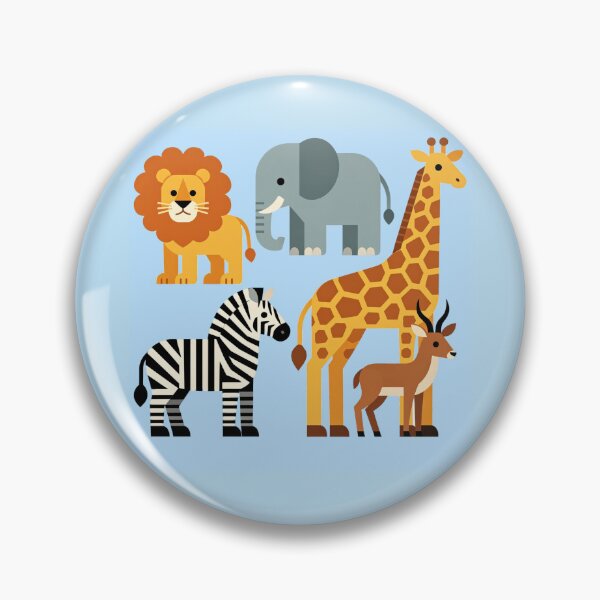 Item preview, Safari Animals in Blue designed and sold by Andrea Kreates.