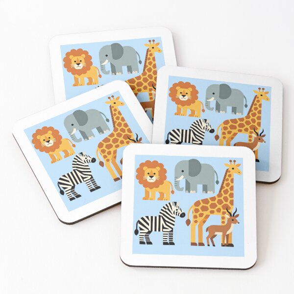 Item preview, Safari Animals in Blue designed and sold by Andrea Kreates.