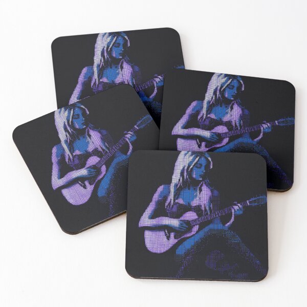 Item preview, Neon Halftone Guitarist Girl designed and sold by ClubVacay.