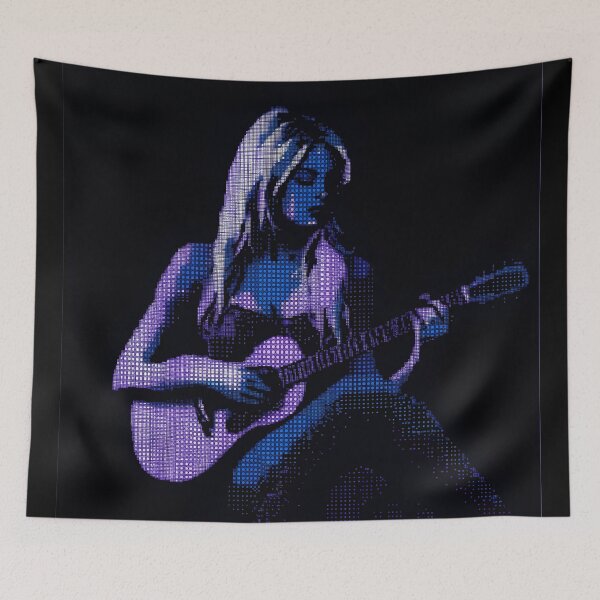 Item preview, Neon Halftone Guitarist Girl designed and sold by ClubVacay.