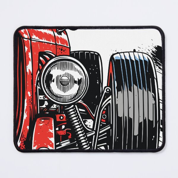 Item preview, Red Vintage Open Wheel Race Car Art designed and sold by RamyGallery.