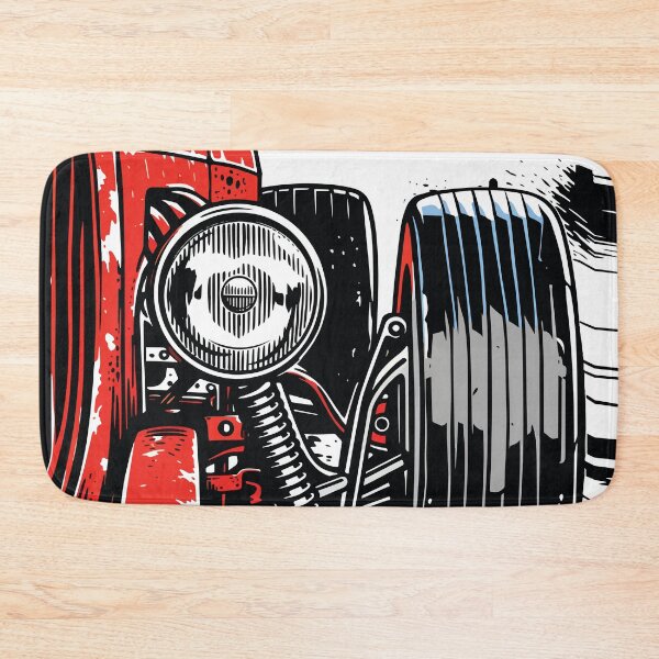 Item preview, Red Vintage Open Wheel Race Car Art designed and sold by RamyGallery.