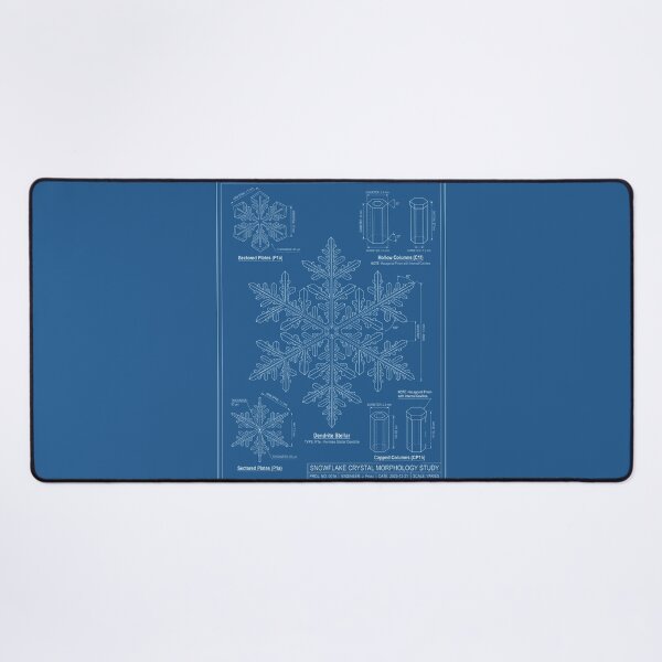 Item preview, Snowflake Crystal Structures - Geometric Science Blueprint designed and sold by MarVan-Prints.