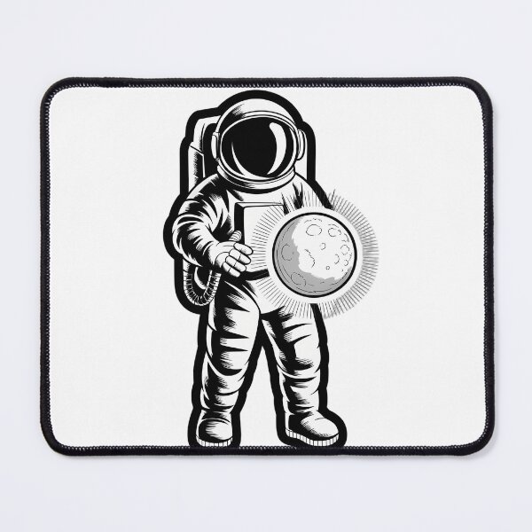 Item preview, Astronaut & Glowing Moon Illustration designed and sold by NiftyWrx.