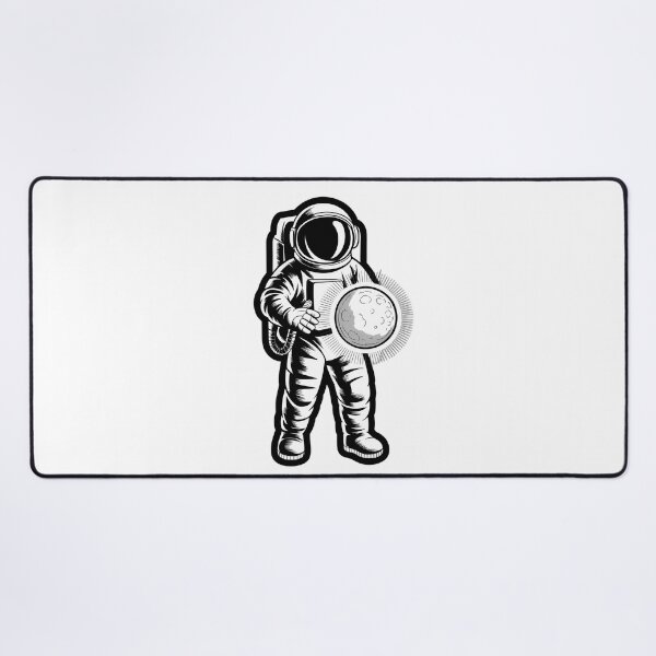 Item preview, Astronaut & Glowing Moon Illustration designed and sold by NiftyWrx.