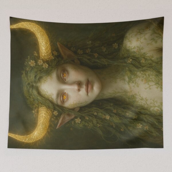 Item preview, Golden Horned Forest Nymph | Aphroth Nature Spirit designed and sold by Joammiyon.